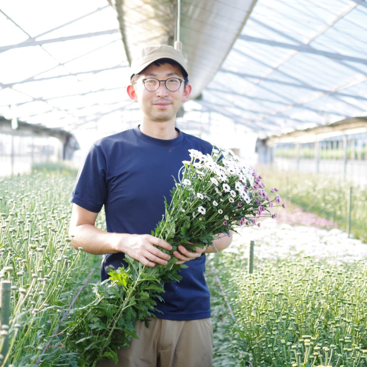 【予約】お墓用お供え花（花束１対）菊、リンドウ