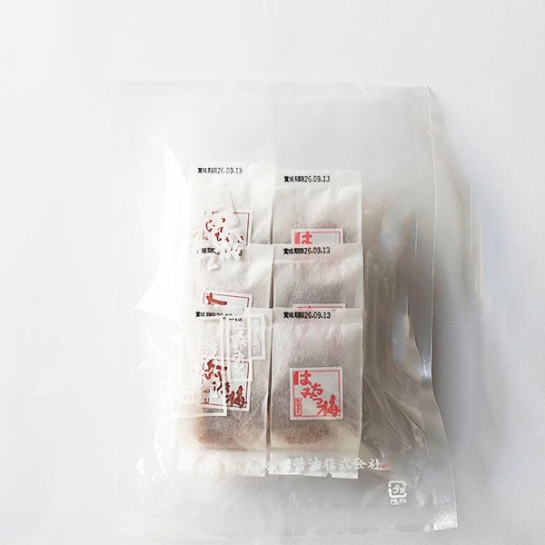 あとひき梅・はちみつ梅（ミックス）　一粒包み　６粒