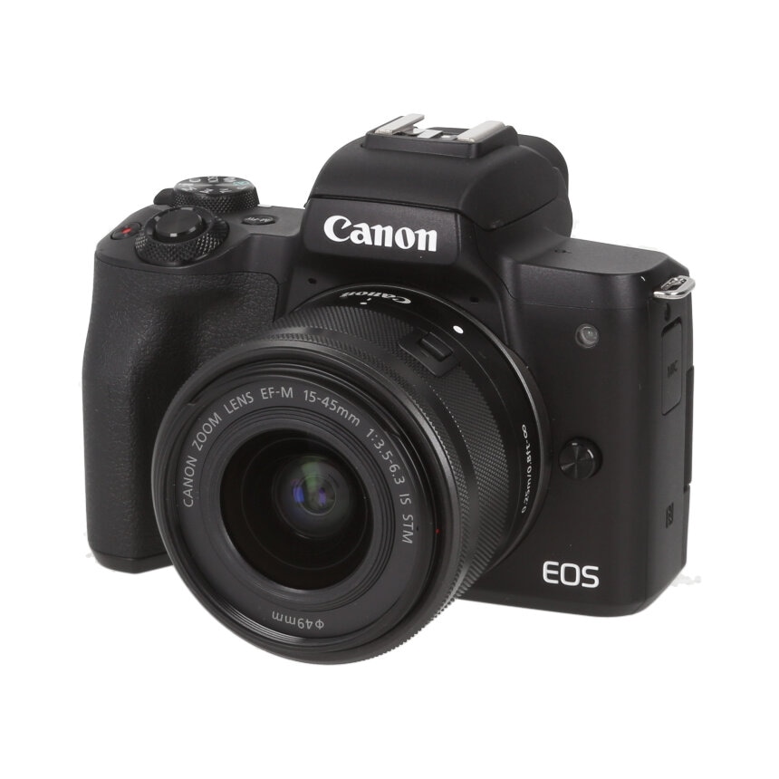 【Canon】 EOS kiss M 本体＋レンズEF-M 15-45mm Canon EOS Kiss M ブラック + EF-M15-45mm 【AB】 | カメラ