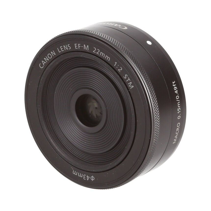 【中古】Canon 純正 EF-M 22mm F2 STM グラファイト EF-M Canon EF-M22mm F2 STM ブラック グラファイト キヤノン 単焦点