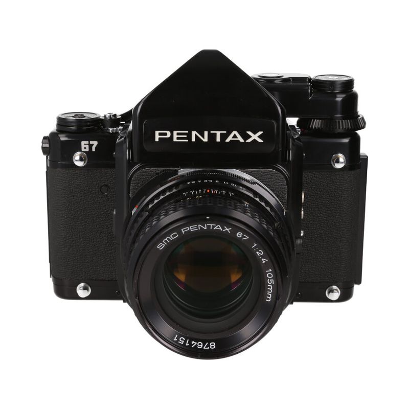 PENTAX 67 TTL + SMC�ڥ� 105�� F2.4 ��B��