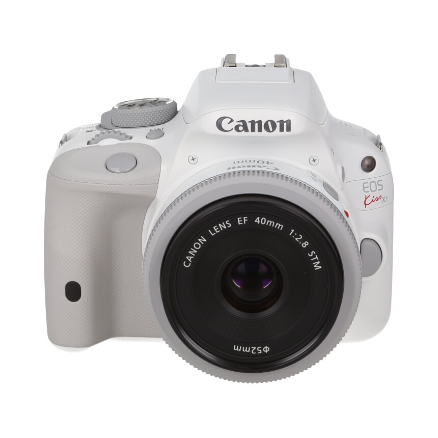 Canon EOS KissX7 ホワイトKIT EF40 EF-S18-55IS STM 【B】 | カメラ