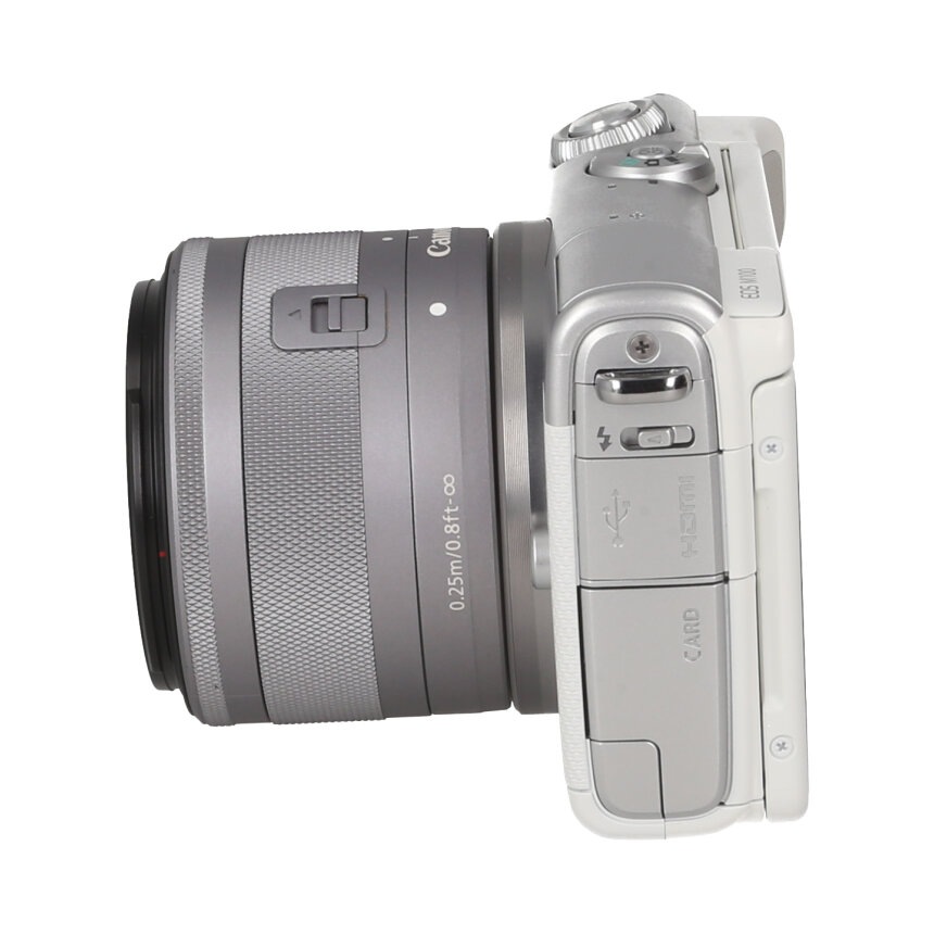 Canon EOS M100 ホワイト EF-M15-45 IS STM KIT 【B】 | カメラ