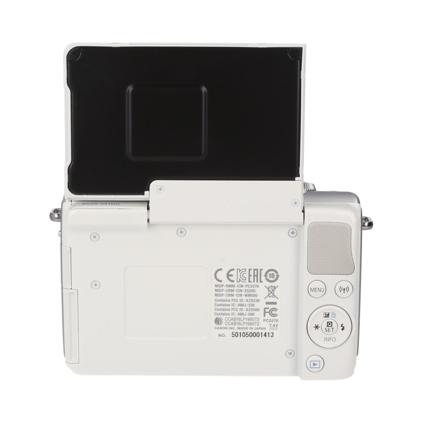 Canon EOS M100 ホワイト EF-M15-45 IS STM KIT 【B】 | カメラ
