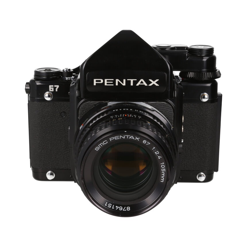 PENTAX 67 TTL + SMC�ڥ� 105�� F2.4 ��B��