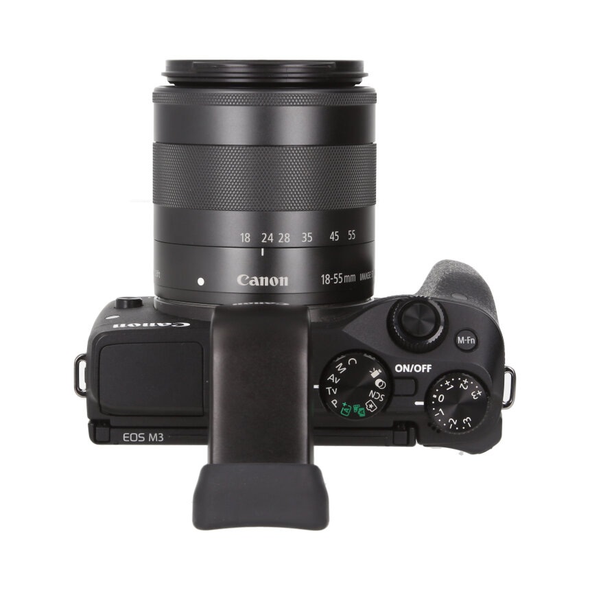 Canon EOS M3 ブラック + EF-M18-55mm + EVF-DC1 【AB】 | カメラ