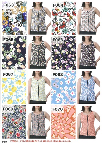 245501　水着柄100選　オーダー女性水着(袖付)　*受注生産の為、45日位かかります。