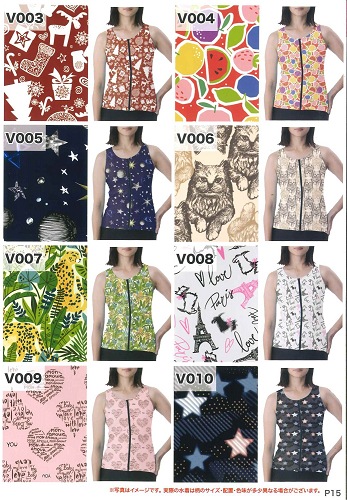 245501　水着柄100選　オーダー女性水着(袖付)　*受注生産の為、45日位かかります。