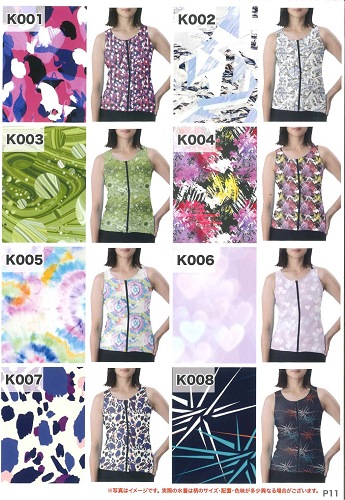 245500　水着柄100選　オーダー女性水着(袖なし)　*受注生産の為、45日位かかります。