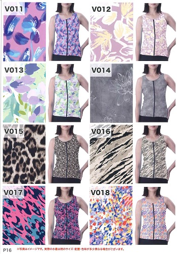 245500　水着柄100選　オーダー女性水着(袖なし)　*受注生産の為、45日位かかります。
