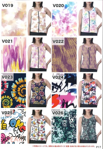 245500　水着柄100選　オーダー女性水着(袖なし)　*受注生産の為、45日位かかります。