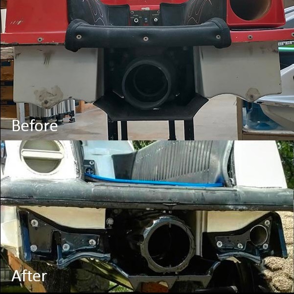 PROWATERCRAFT KAWASAKI 440/550用 樹脂製 延長ポンプノズル 「お