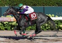 Ｒ7・2025ワールドオールスタージョッキーズ第3戦レースパネル　ベルギューン（T・ハマーハンセン騎手）　