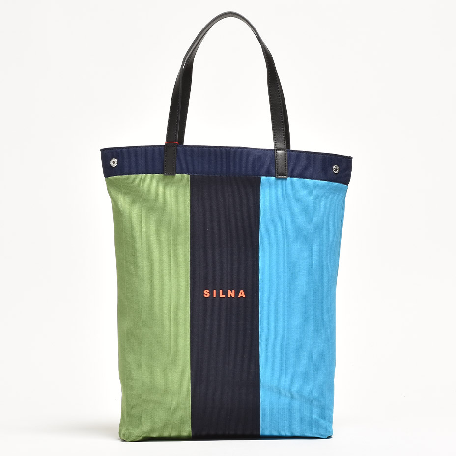 SILNA＞ニットカラーブロックトートバッグ（トートバッグ