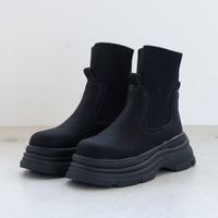 ニットドッキング 厚底 ショートブーツ [ ZPB-0006 ] |BUYERS SELECT|OTHER BRAND [ その他のブランド ]