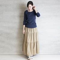 Uネック8分丈コットンフライスTシャツ [ WK-0087 ] |BUYERS SELECT|OTHER BRAND [ その他のブランド ]