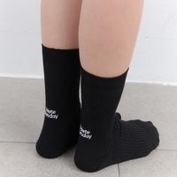 Back Logo Point Rib Socks [ I Hate Monday / �����إ��ȥޥ�ǡ� ] BYC-IHM26SS21