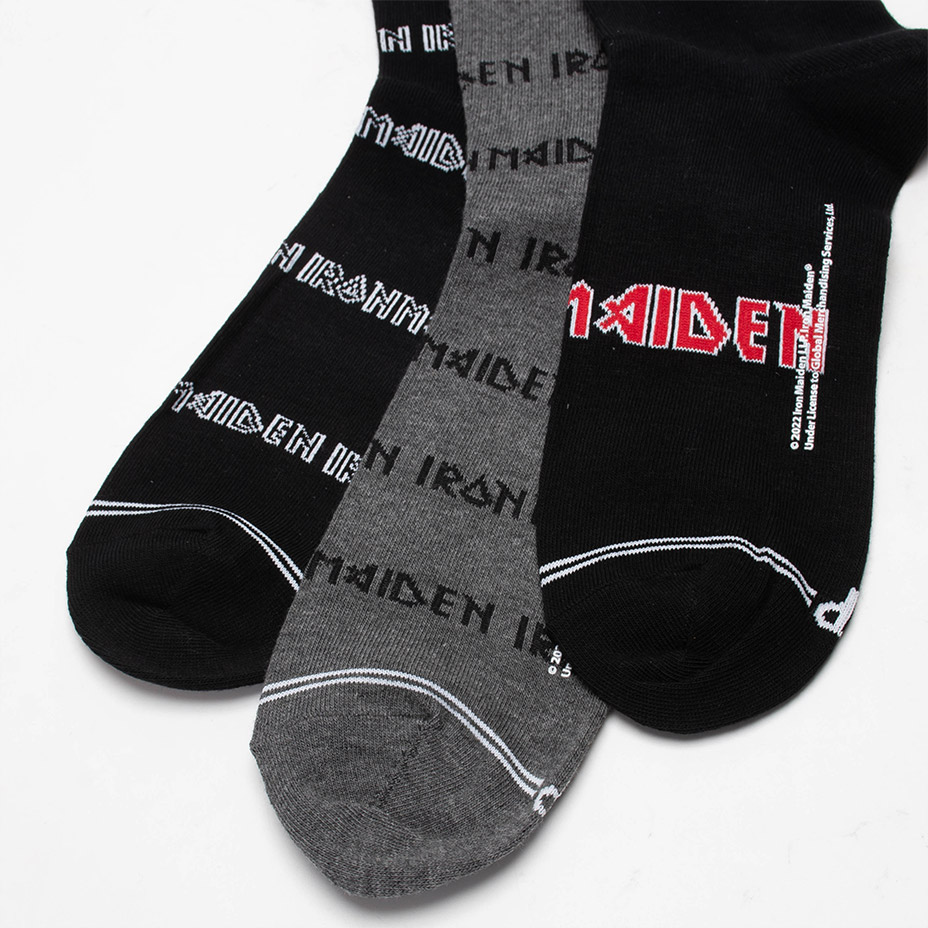 3PAIR PACK IRON MAIDEN ASSORTED CREW / [ IMA370 ] Perris Socks / �ڥ꡼�����å���
