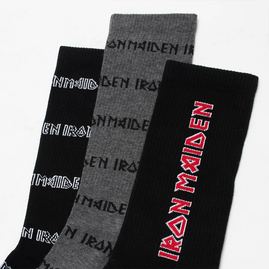 3PAIR PACK IRON MAIDEN ASSORTED CREW / [ IMA370 ] Perris Socks / �ڥ꡼�����å���