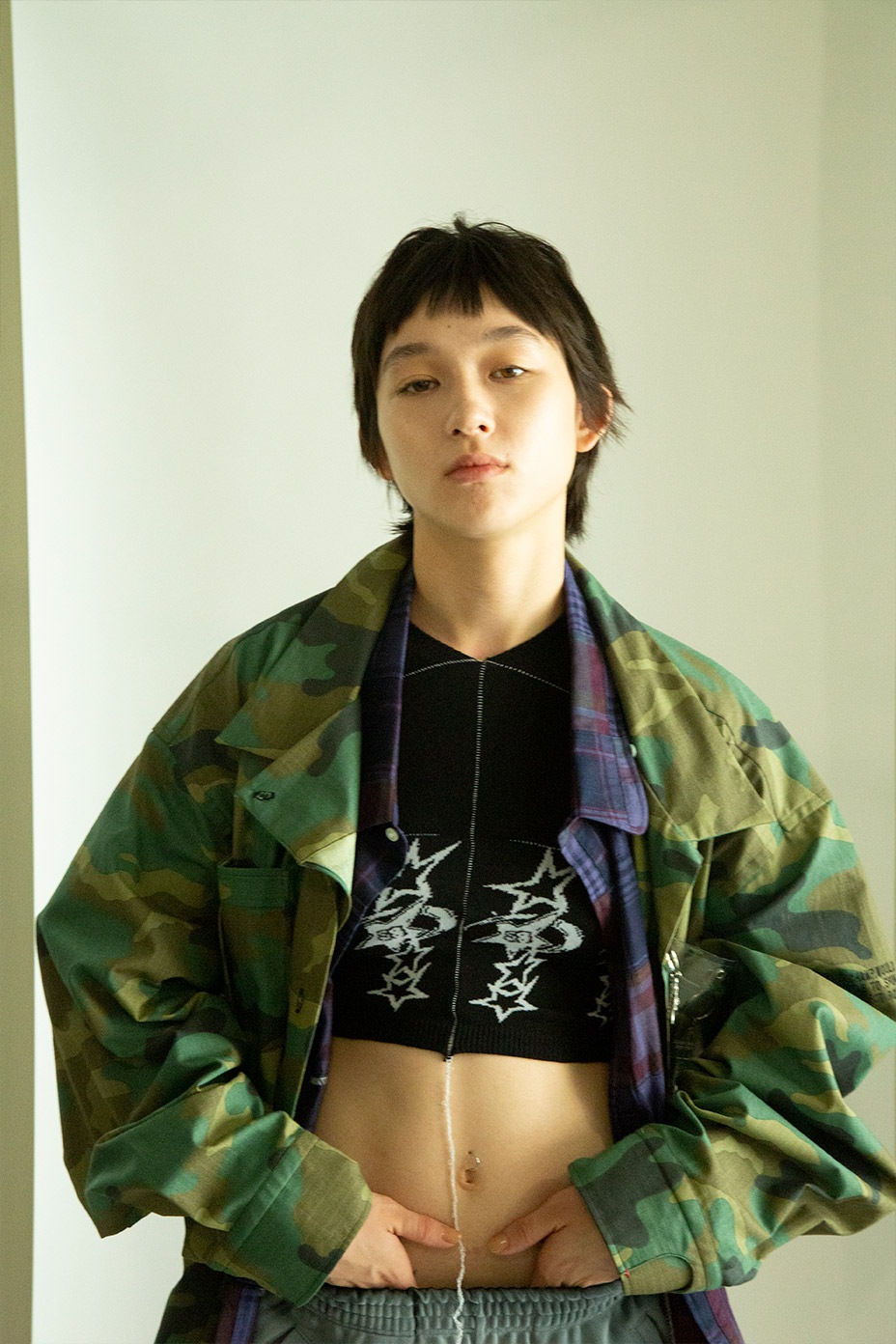 RECONSTRUCTED SOCKS! KNIT TOP [ BODYSONG / �ܥǥ����� ] BS260305