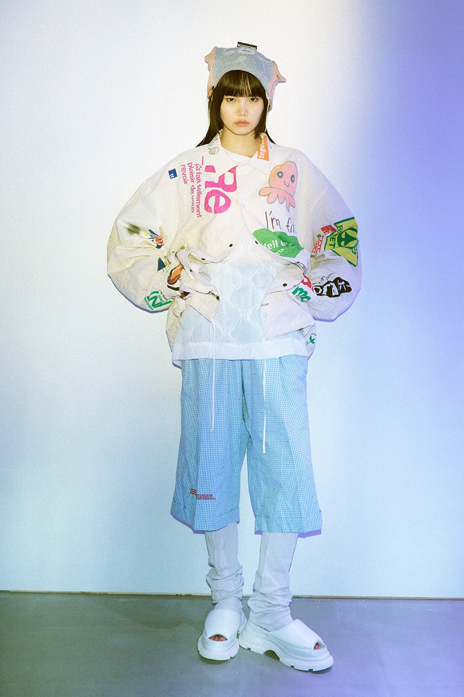 PATCHWORK FLORAL KNIT CAP [ BODYSONG / �ܥǥ����� ] BS260707