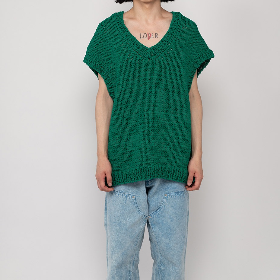 Shoelace Knitted Vest [ G10VT022 ] Myne / �ޥ���