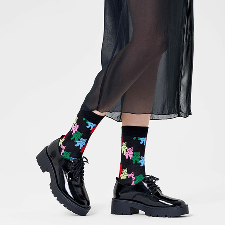 Dancing Cats Sock [ 10240070-98 ] Happy Socks / �ϥåԡ����å���