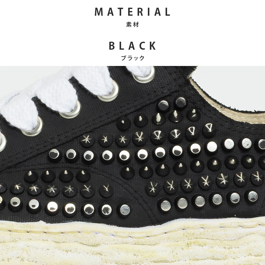 PETERSON 23 OG Sole Studded Canvas Low-top Sneaker [ A15FW721 ] MIHARA YASUHIRO / �ߥϥ�䥹�ҥ�