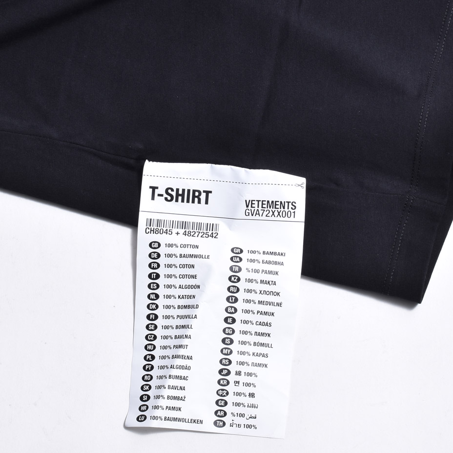 LOGO LABEL T-SHIRT [ UE52TR120B-1602 ] VETEMENTS / �����ȥ��