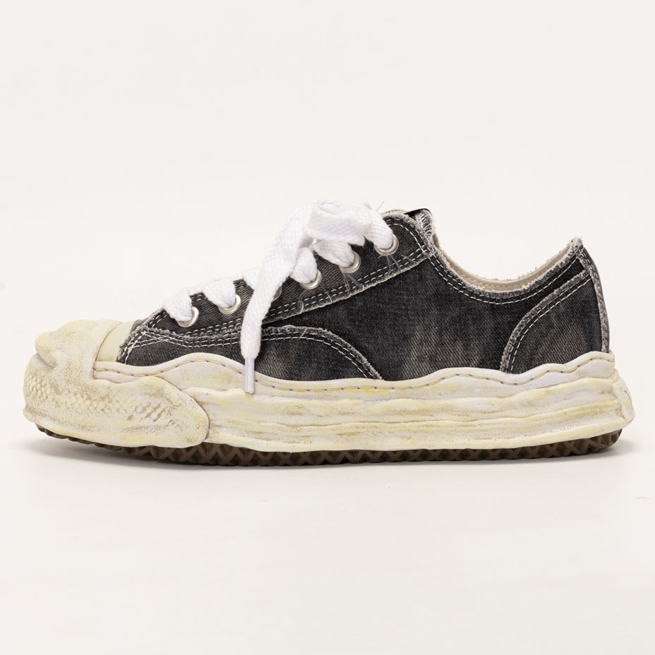 HANK original sole  bleach-wash denim canvas Low-Top sneakers [ A15FW731 ] MIHARA YASUHIRO / �ߥϥ�䥹�ҥ�