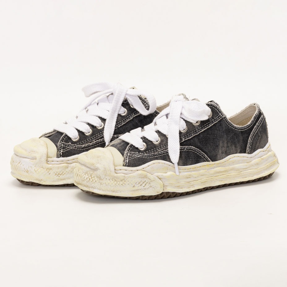 HANK original sole  bleach-wash denim canvas Low-Top sneakers [ A15FW731 ] MIHARA YASUHIRO / �ߥϥ�䥹�ҥ�