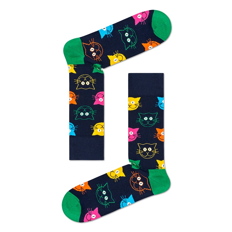 3-Pack Mixed Cat Socks Gift Set [ 10203304-01 ] Happy Socks / �ϥåԡ����å���