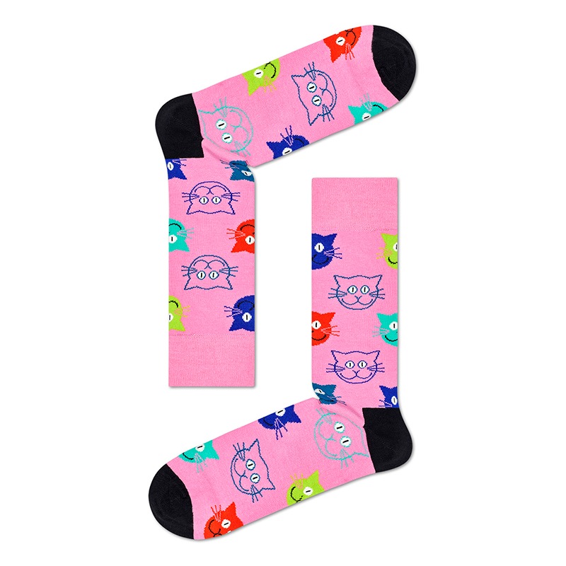 3-Pack Mixed Cat Socks Gift Set [ 10203304-01 ] Happy Socks / �ϥåԡ����å���
