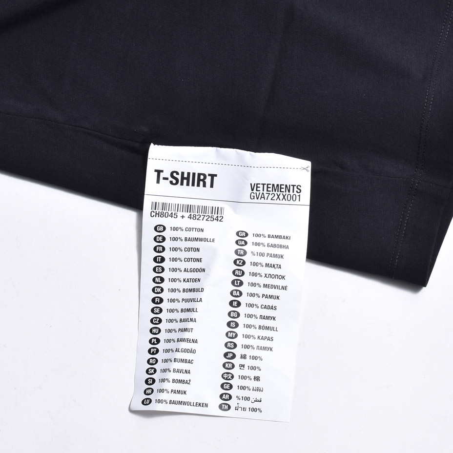 LOGO LABEL T-SHIRT [ UE52TR120X-1602 ] VETEMENTS / �����ȥ��