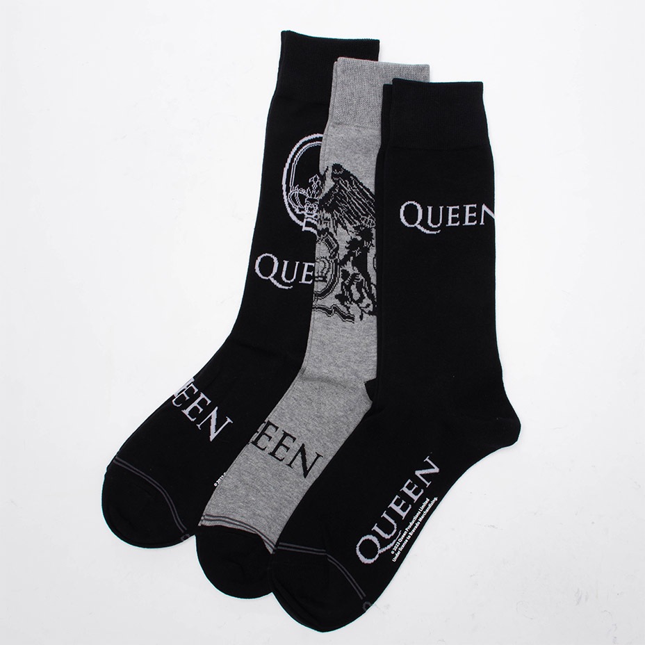3PAIR PACK QUEEN ASSORTED CREW / [ QUC370 ] Perris Socks / �ڥ꡼�����å���