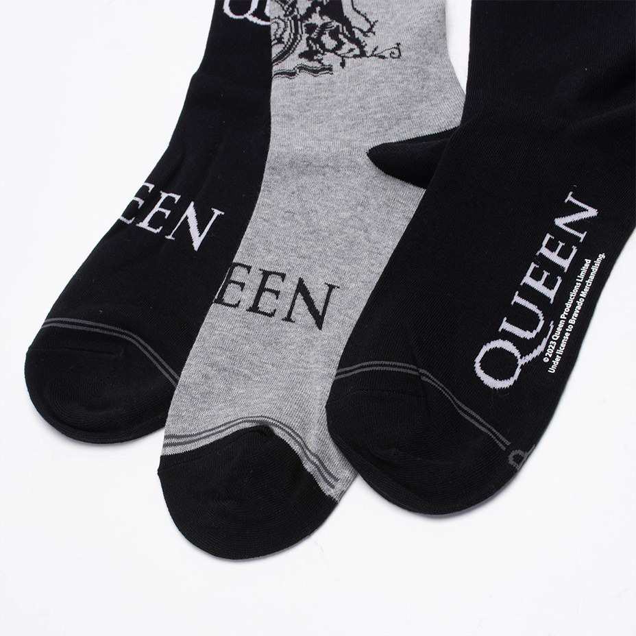 3PAIR PACK QUEEN ASSORTED CREW / [ QUC370 ] Perris Socks / �ڥ꡼�����å���