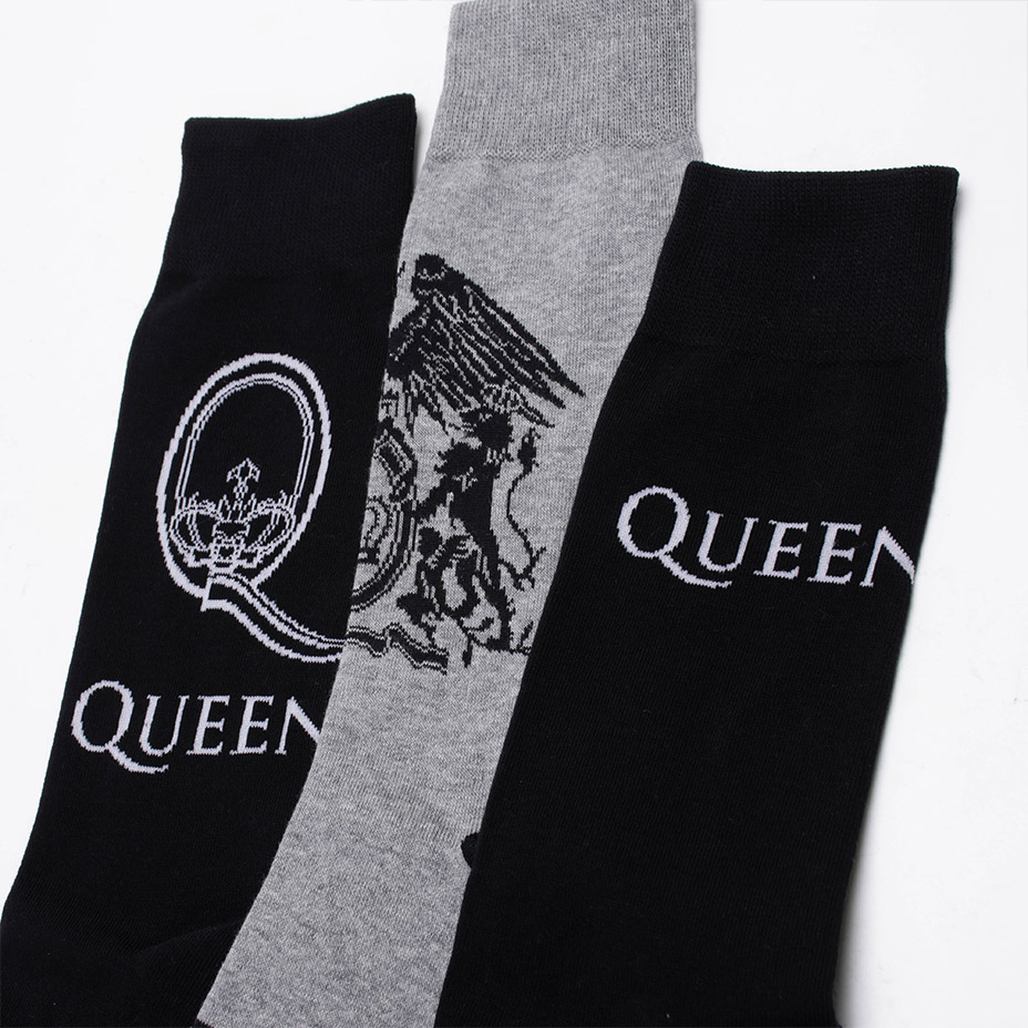 3PAIR PACK QUEEN ASSORTED CREW / [ QUC370 ] Perris Socks / �ڥ꡼�����å���