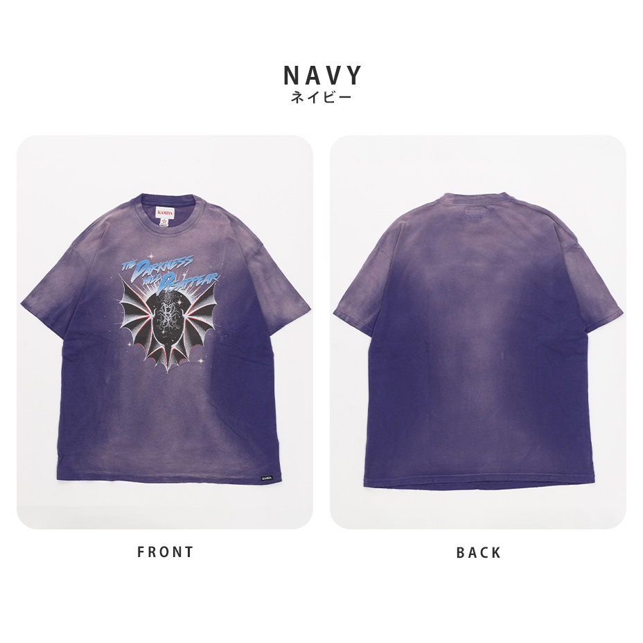 "THE DARKNESS WILL DISAPPEAR" Distressed T-shirt [ KAMIYA / ���ߥ� ] G16TS086