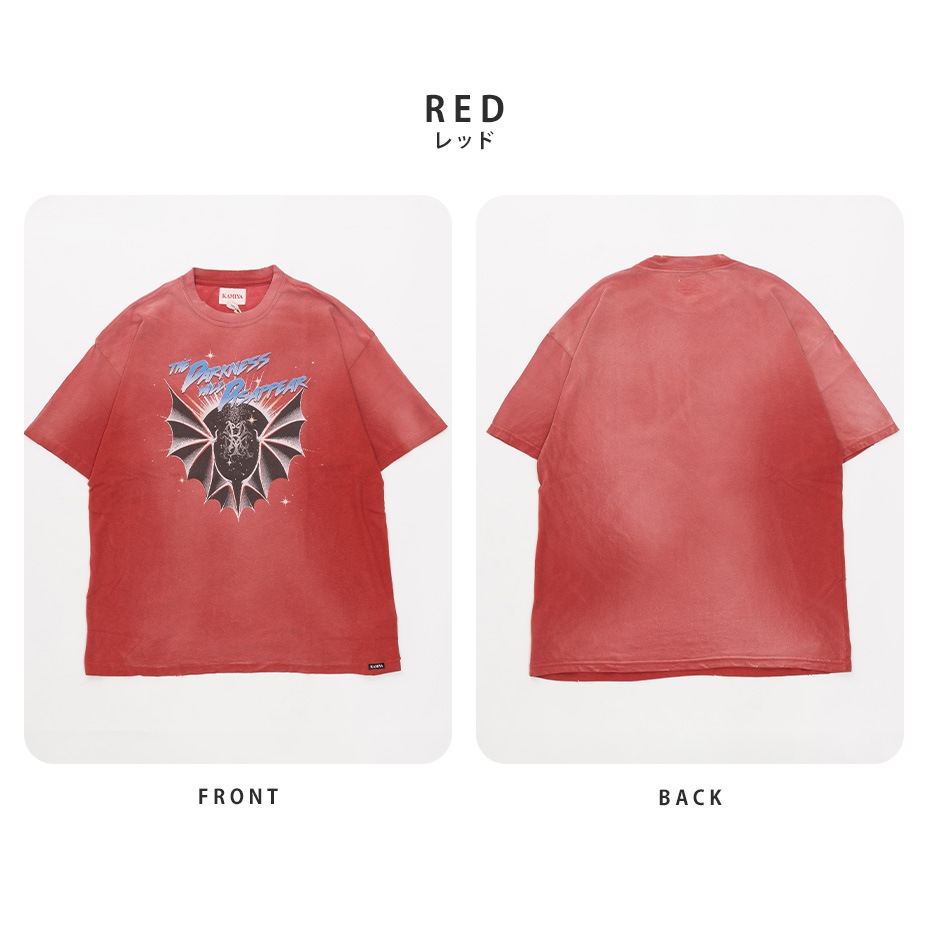 "THE DARKNESS WILL DISAPPEAR" Distressed T-shirt [ KAMIYA / ���ߥ� ] G16TS086