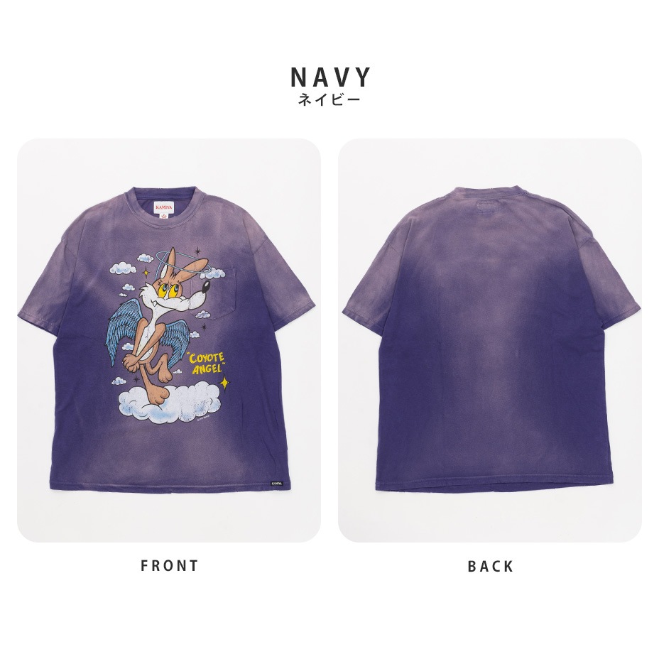 "COYOTE ANGEL" Distressed Pocket T-shirt [ KAMIYA / ���ߥ� ] G16TS089