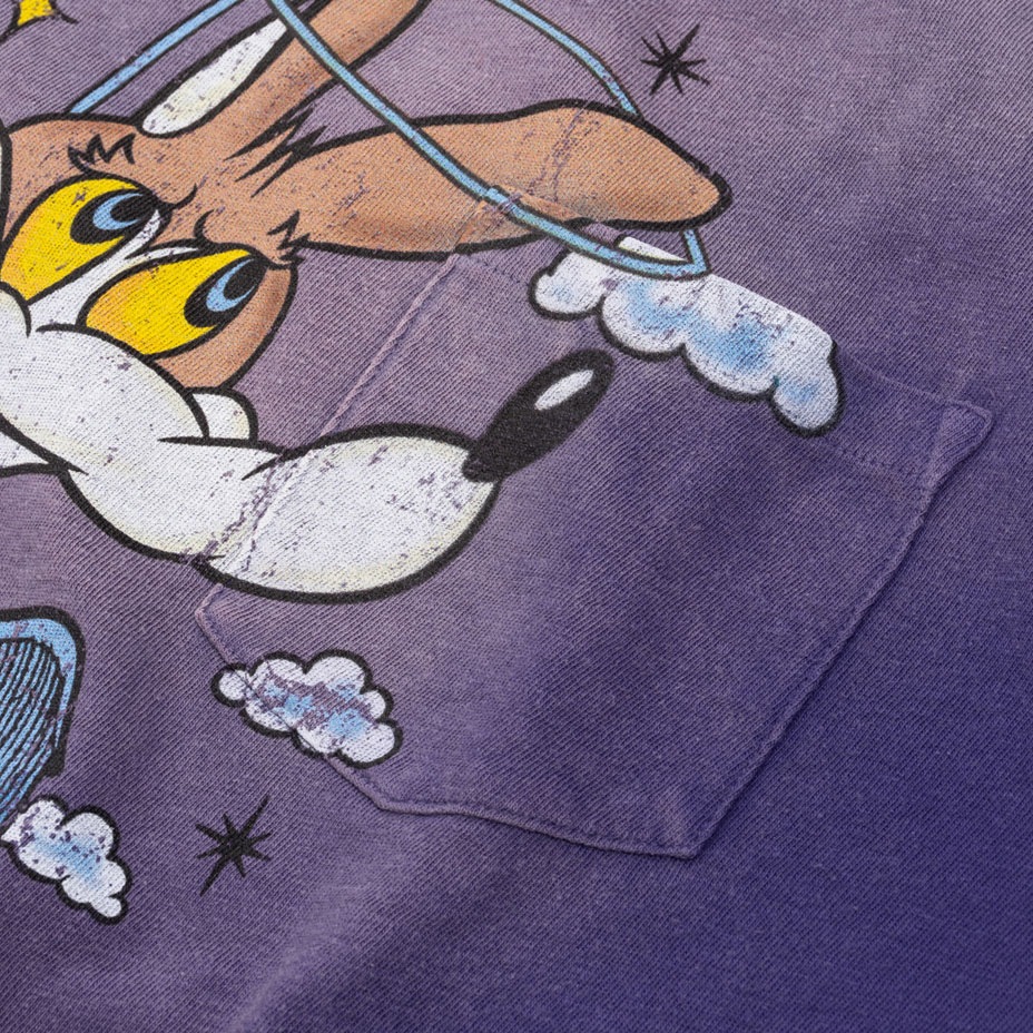 "COYOTE ANGEL" Distressed Pocket T-shirt [ KAMIYA / ���ߥ� ] G16TS089