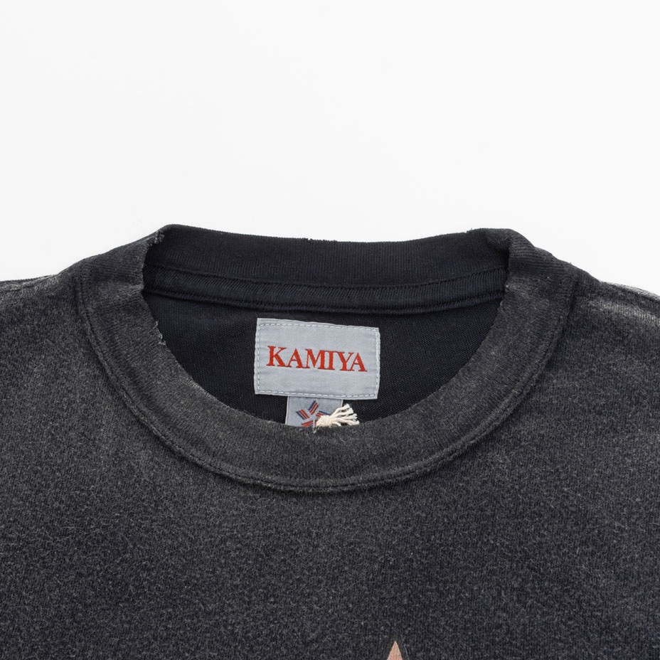 "REAL TORCH" Distressed Pocket T-shirt [ KAMIYA / ���ߥ� ] G16TS090
