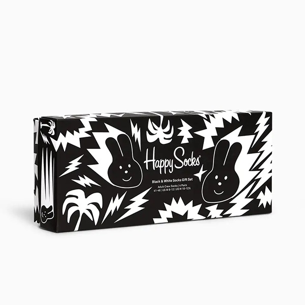 4-Pack Black & White Socks Gift Set [ 10223002-01 ] Happy Socks / �ϥåԡ����å���