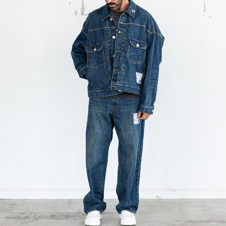 HARD WASHED SELVAGE DENIM STRAIGHT PANTS [ in��stru(men-tal). / ���󥹥ȥ��󥿥� ] I16PT082