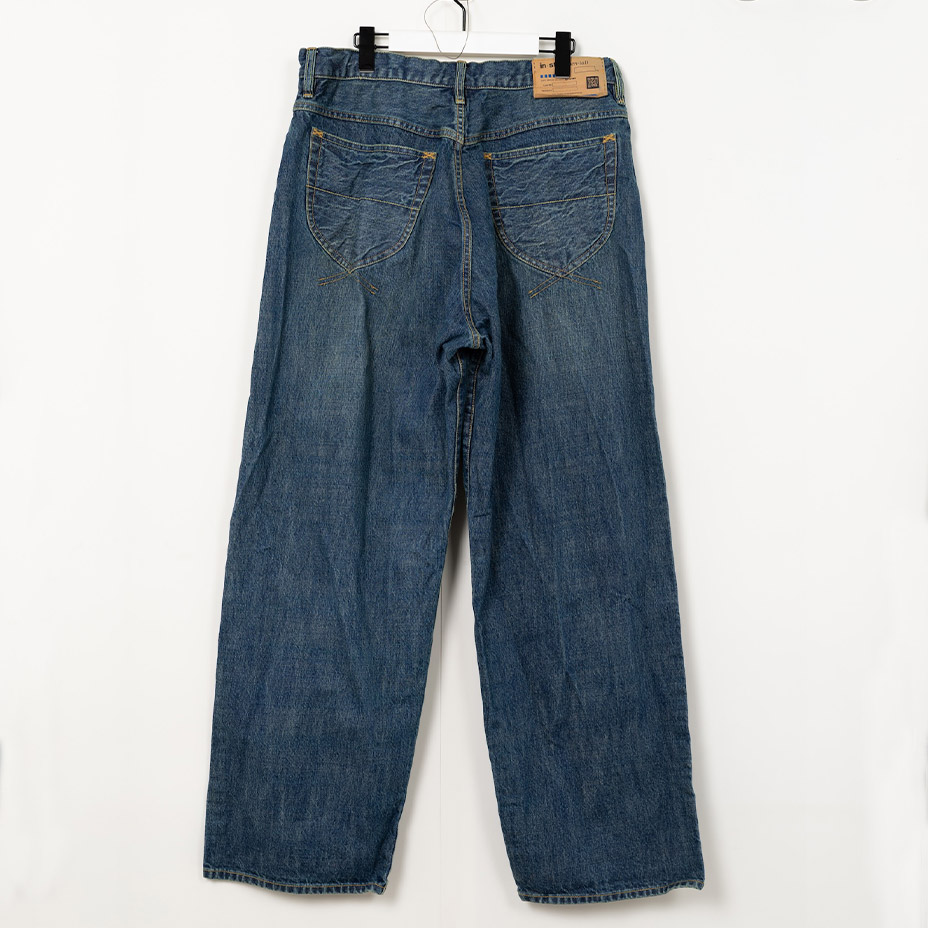 HARD WASHED SELVAGE DENIM BAGGY PANTS [ in��stru(men-tal). / ���󥹥ȥ��󥿥� ] I16PT083