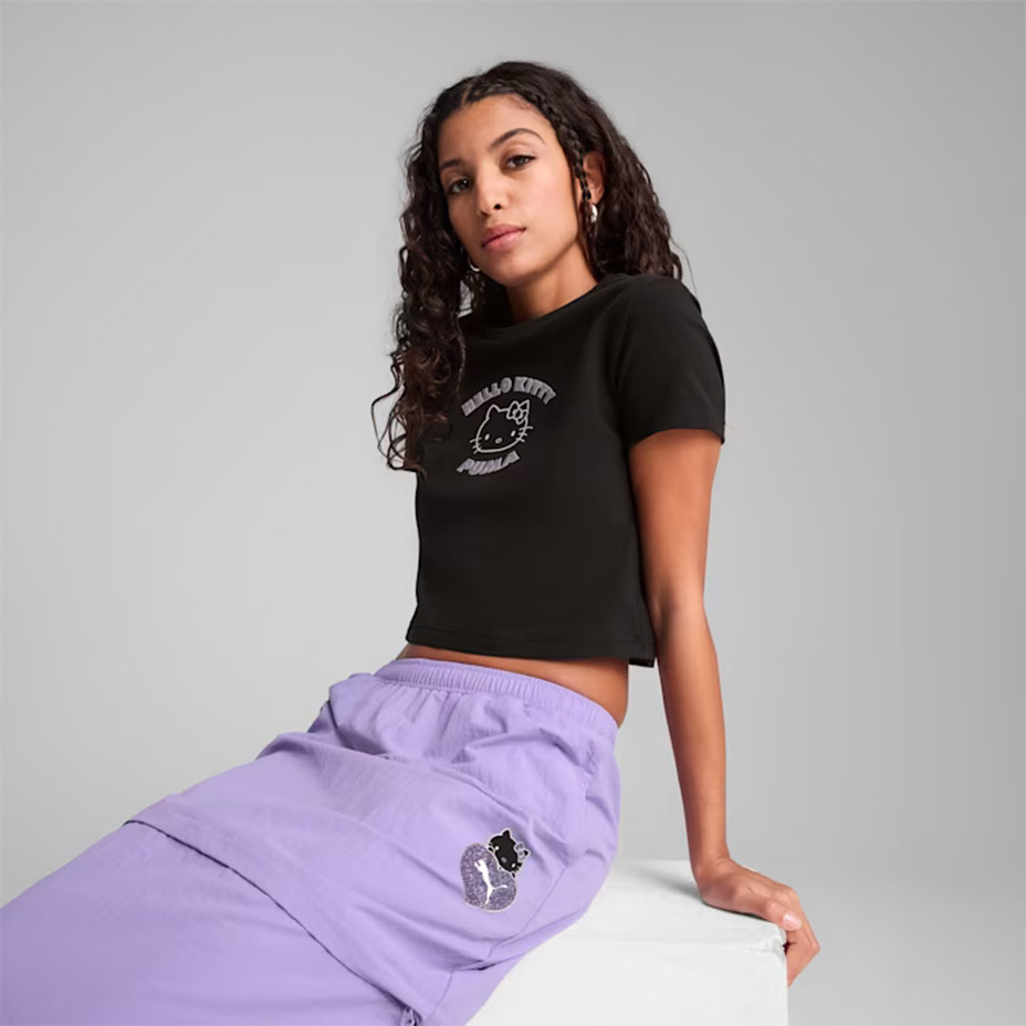 PUMA x HELLO KITTY GRAPHIC BABY TEE [ PUMA-631613 ] PUMA / �ס���