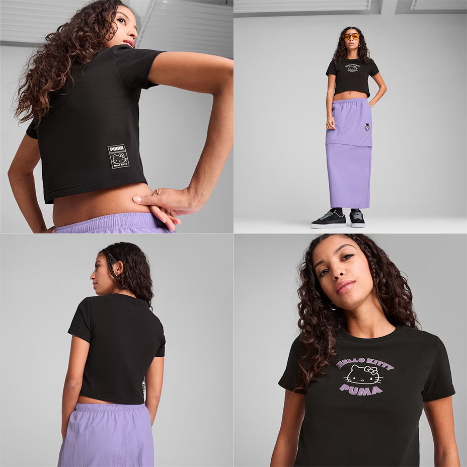 PUMA x HELLO KITTY GRAPHIC BABY TEE [ PUMA-631613 ] PUMA / �ס���
