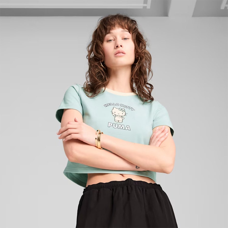 PUMA x HELLO KITTY GRAPHIC BABY TEE [ PUMA-631613 ] PUMA / �ס���