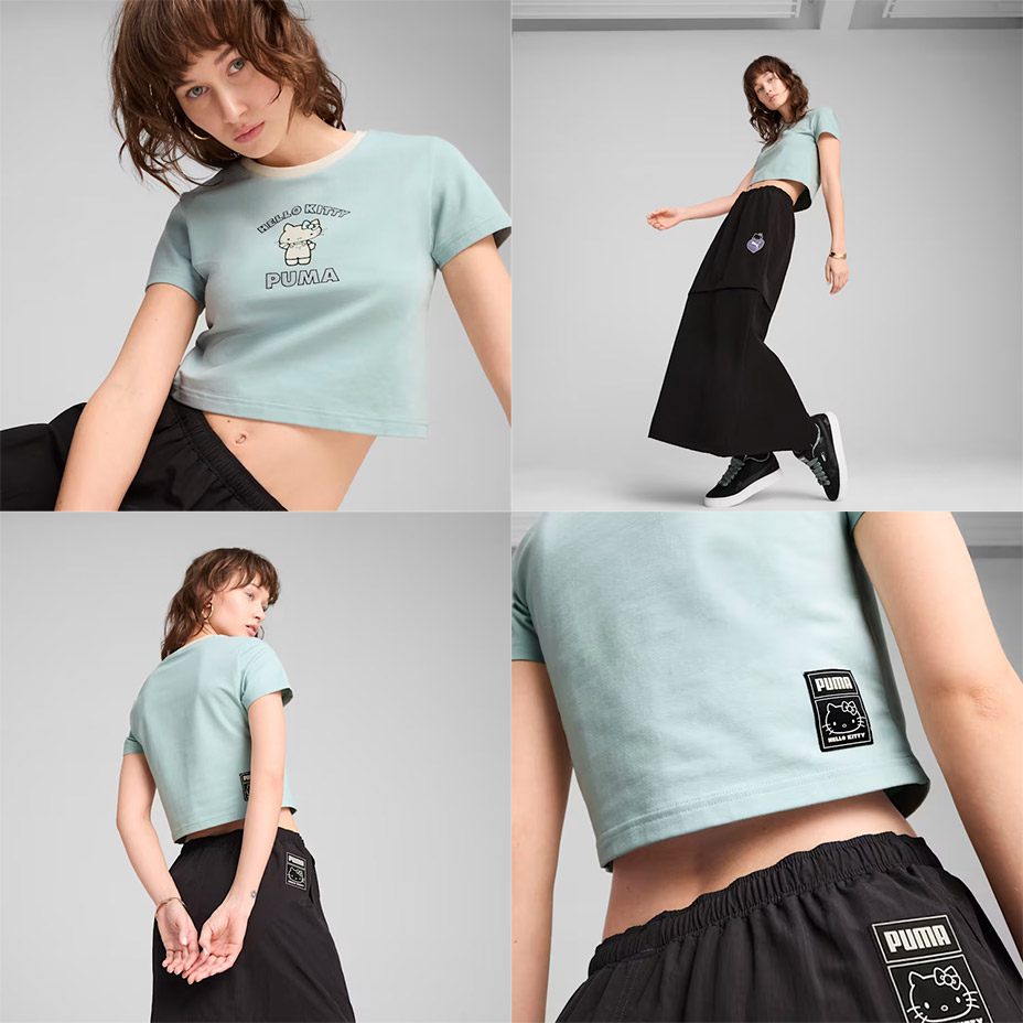 PUMA x HELLO KITTY GRAPHIC BABY TEE [ PUMA-631613 ] PUMA / �ס���