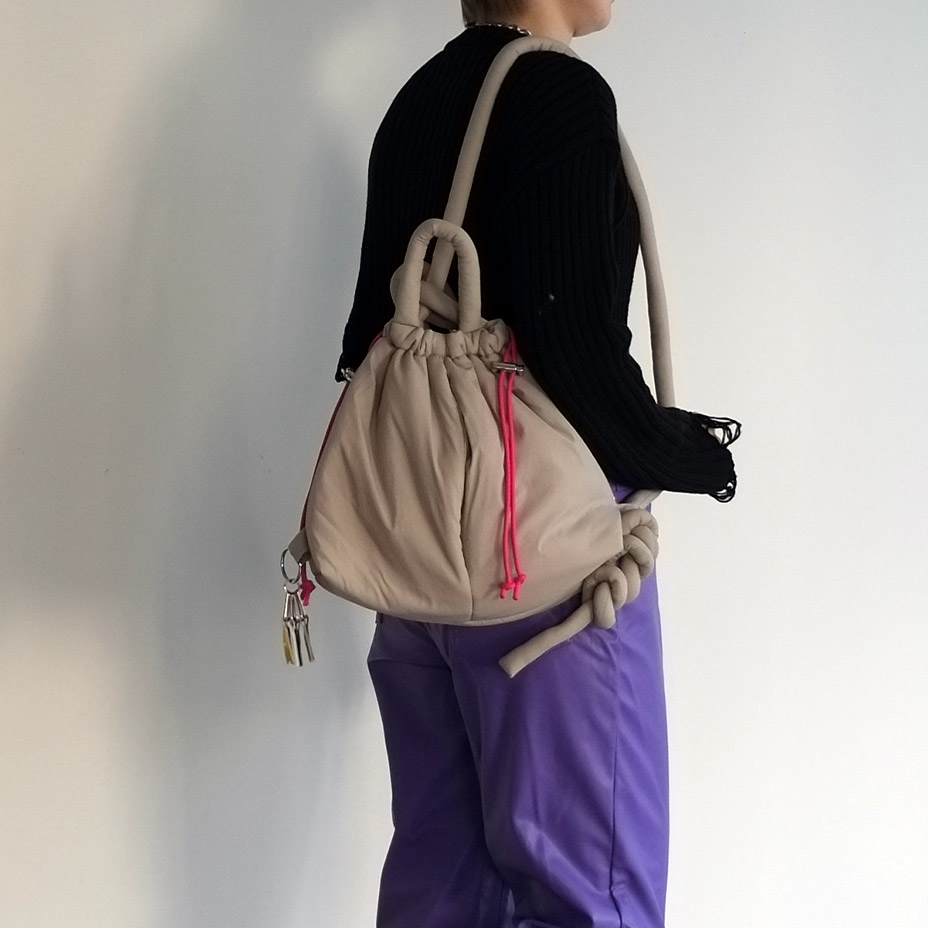 puff kinchaku 2way tote [ C25003 ] cheek / ������